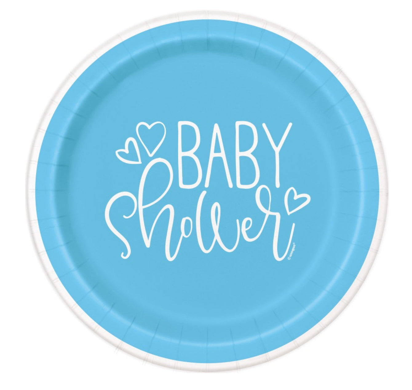 Blue Baby Shower Plates 7”
