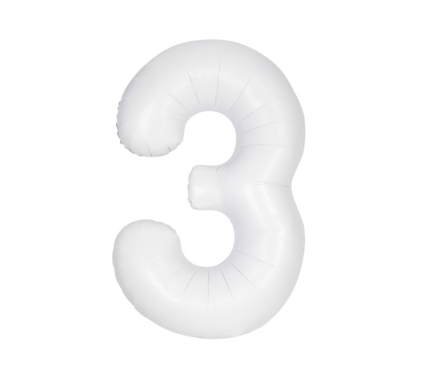 34” Number 3 (Matte White)