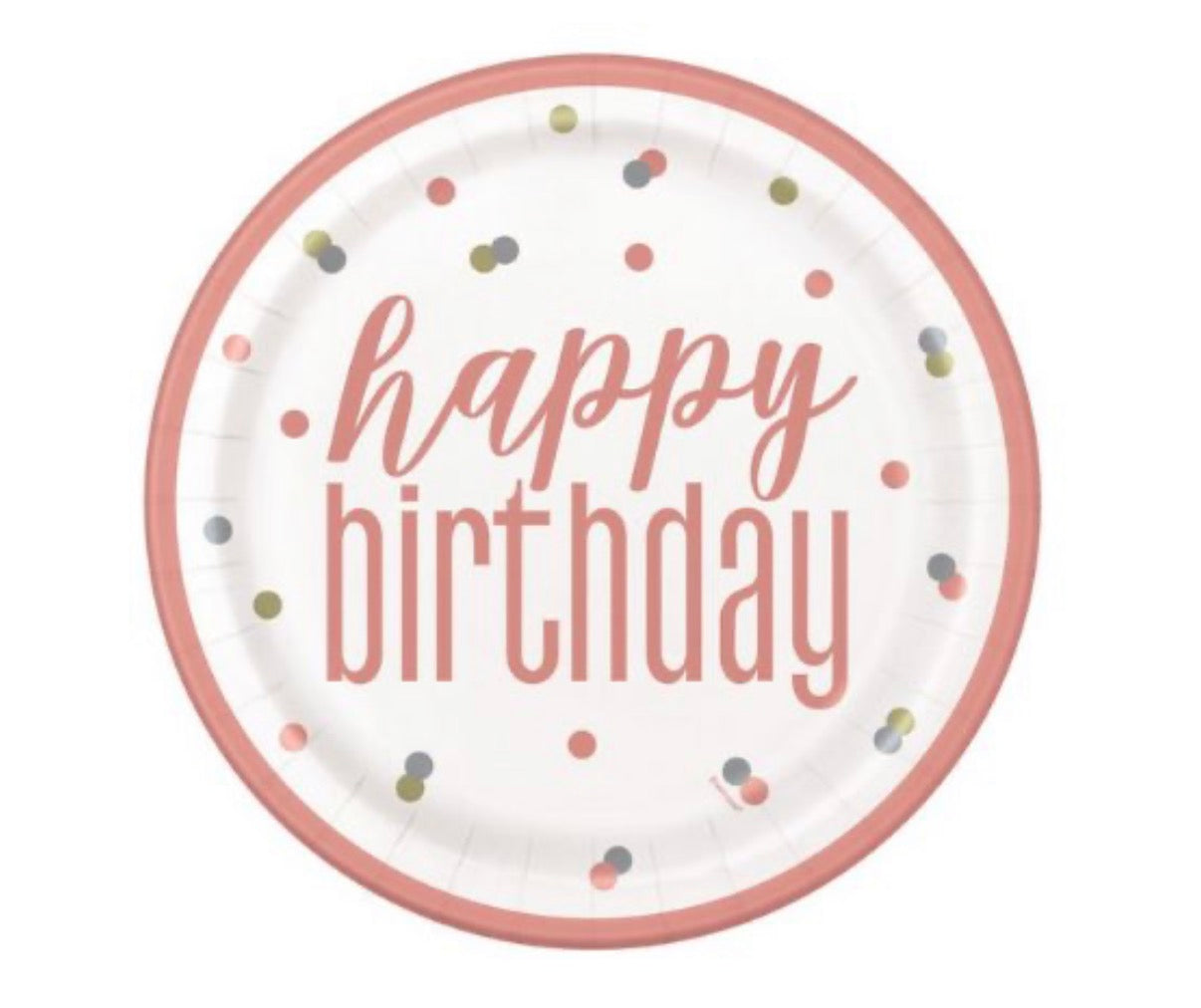 Glitz Birthday Plates 9”