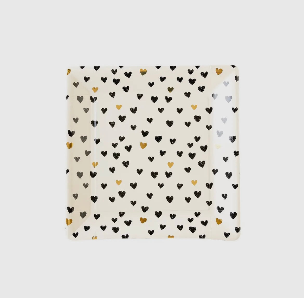 Black Hearts 10” Plate - 8ct