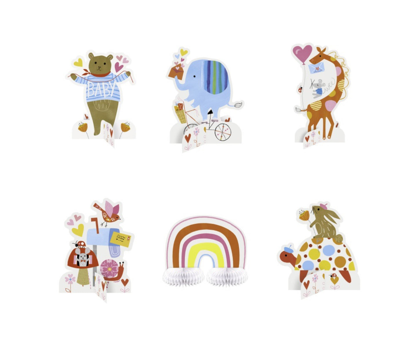 Animal Centerpiece Decoration Set- 6ct