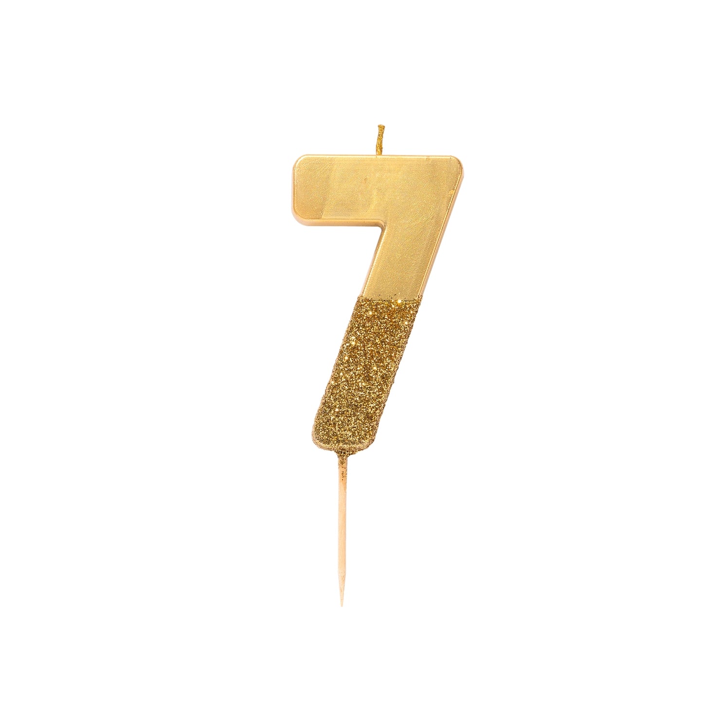 Glitter Number 7 Candle