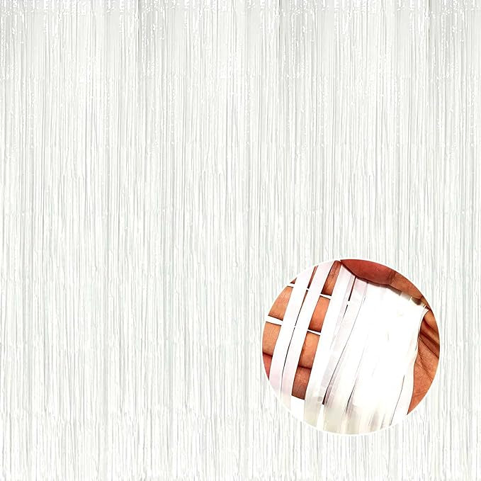 White Fringe Curtain