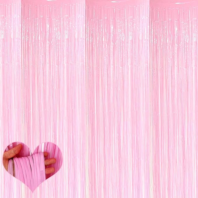 Pink Fringe Curtain