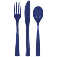 True Navy Assorted Plastic Cutlery 18ct