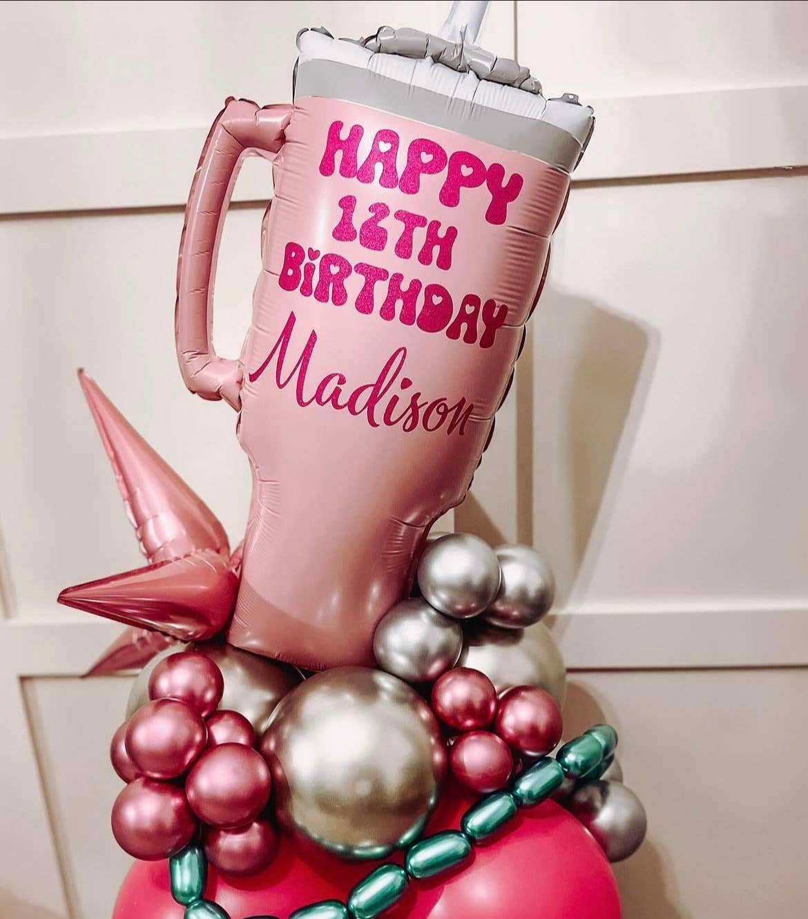 30 Inch Trendy Water Cup Balloon in Pink