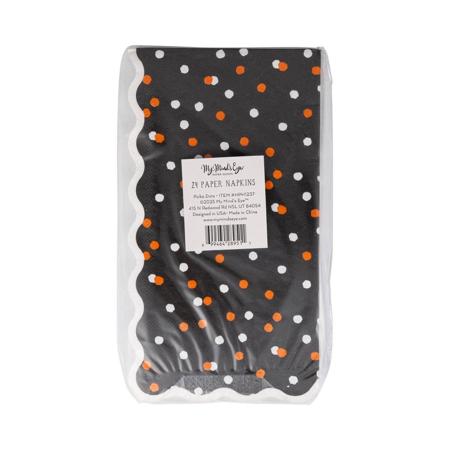 HPH1237 - Halloween Polka Dot Dinner Napkin