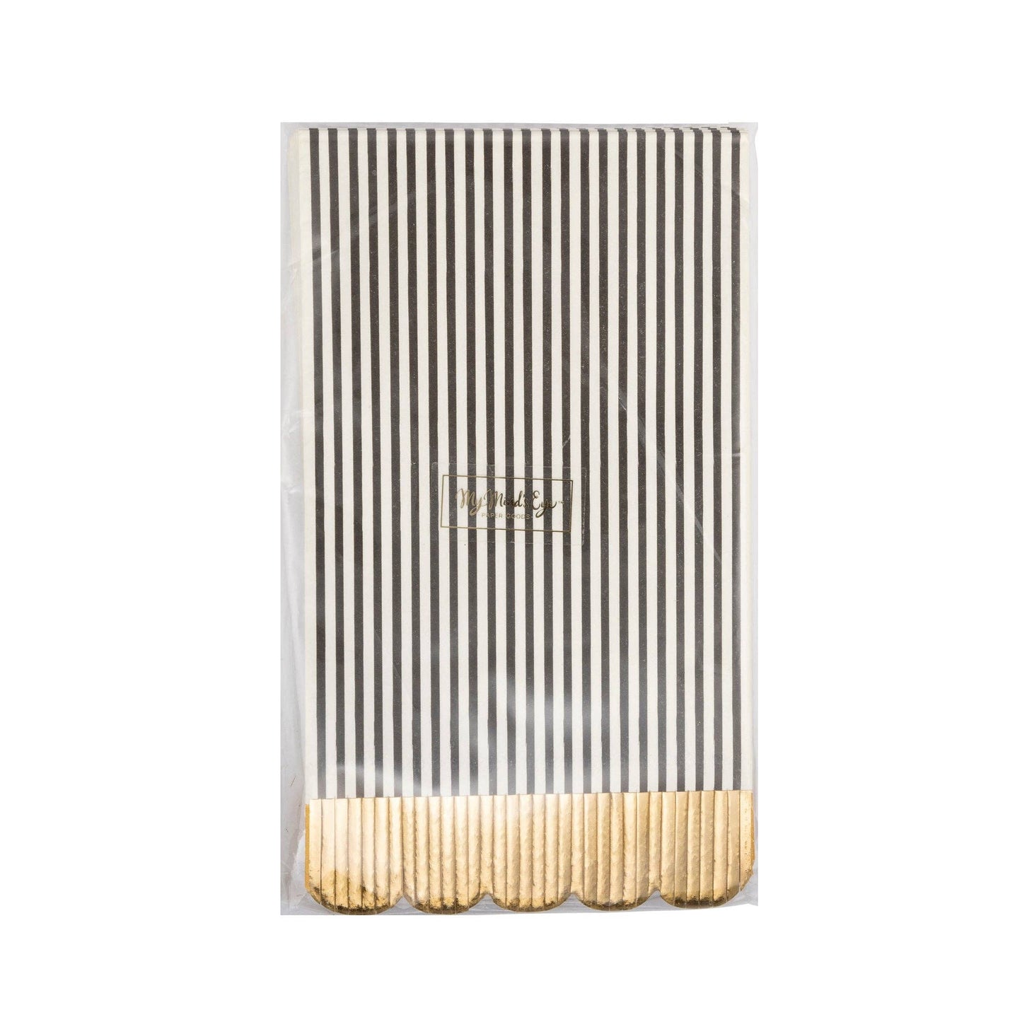 GRD1135 - Black & Cream Striped Dinner Napkin