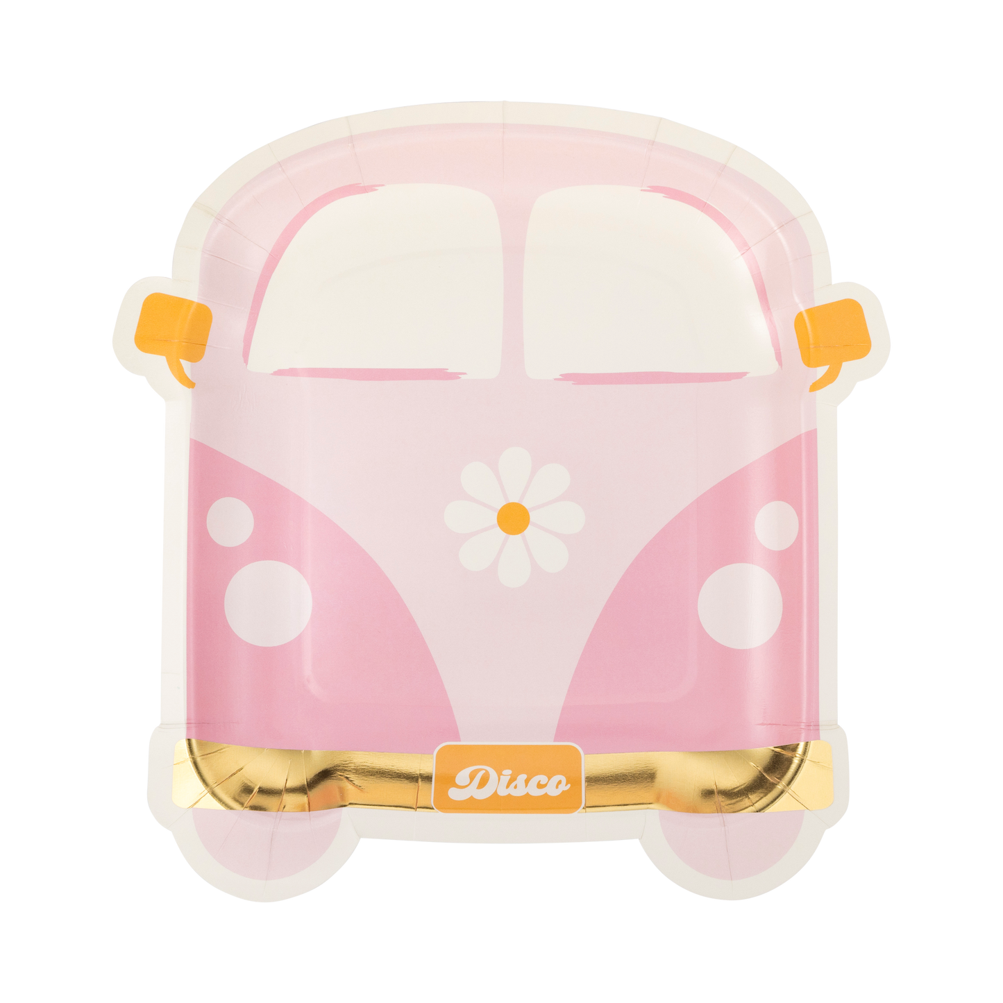 PLGOG42 - Disco Daisy Van Shaped Paper Plate