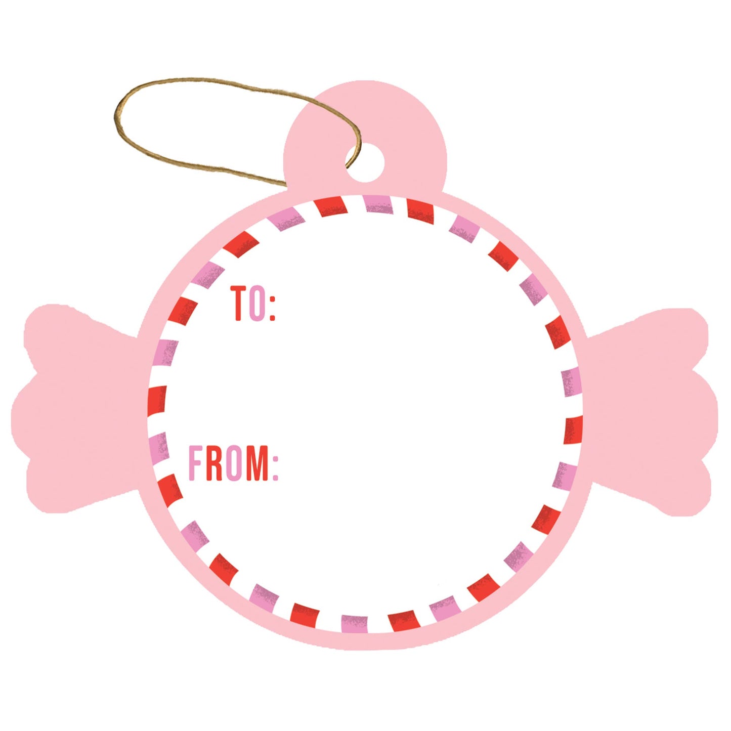Gift Tags w/ Tie String - Candy Christmas