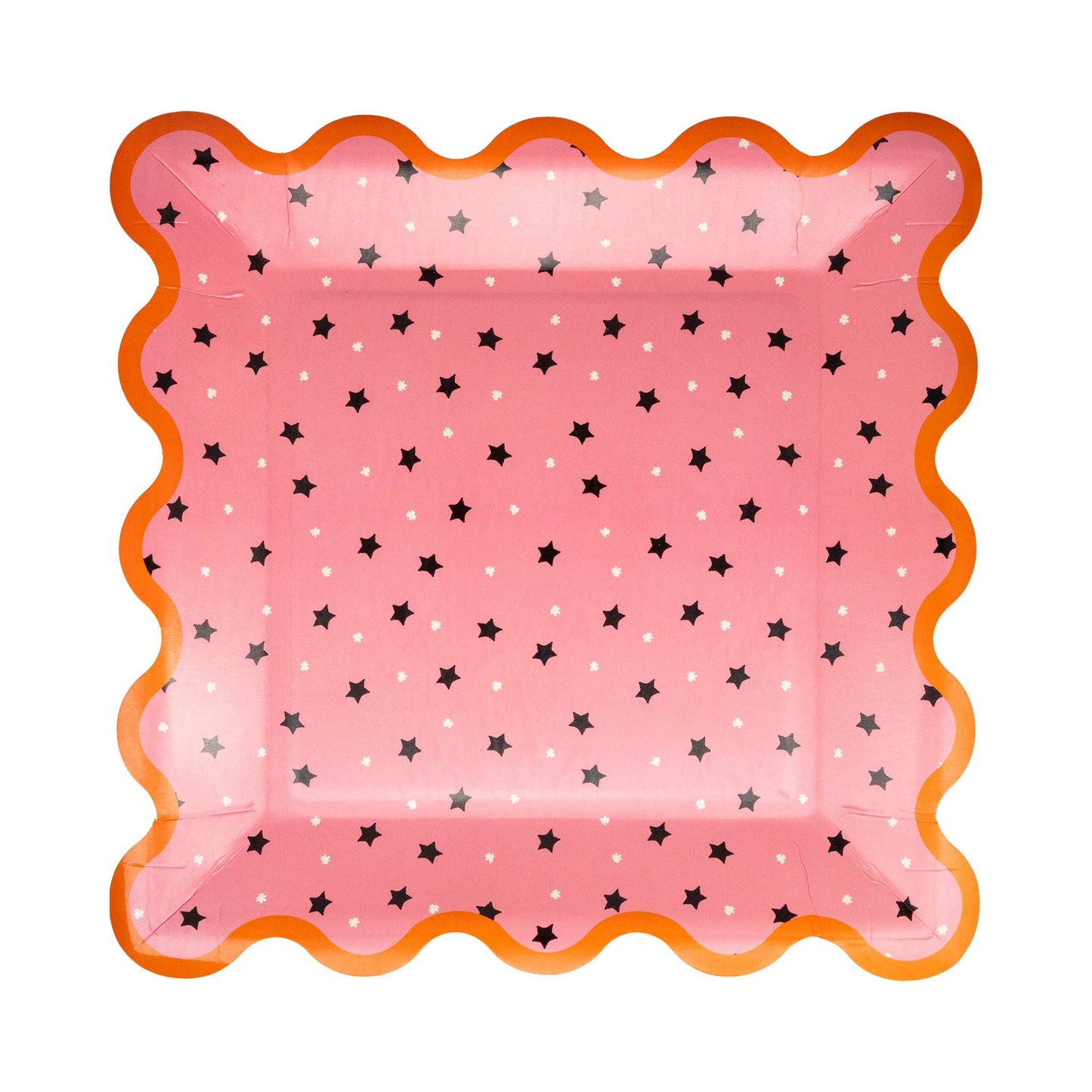 BLL1240 - Pink with Black Star Paper Plate