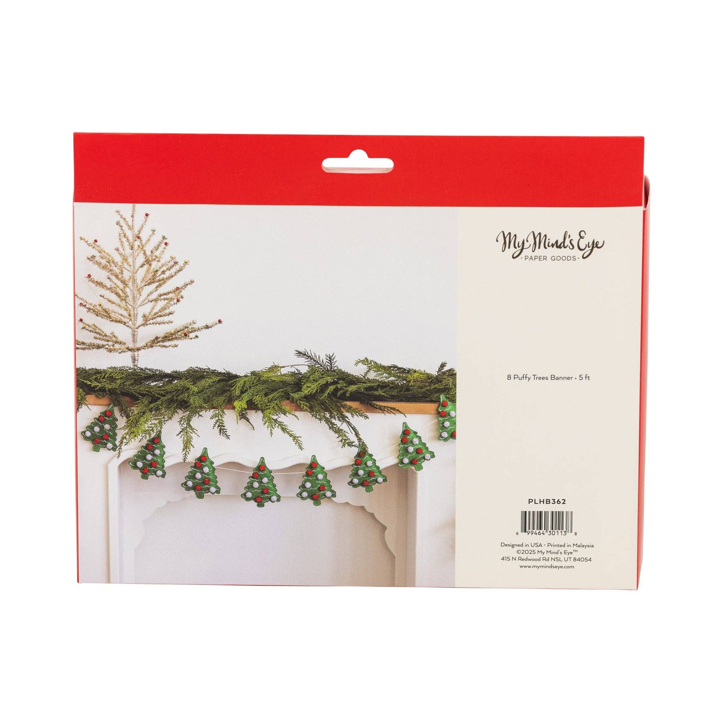 PLHB362 - Puffy Felt Christmas Tree Banner