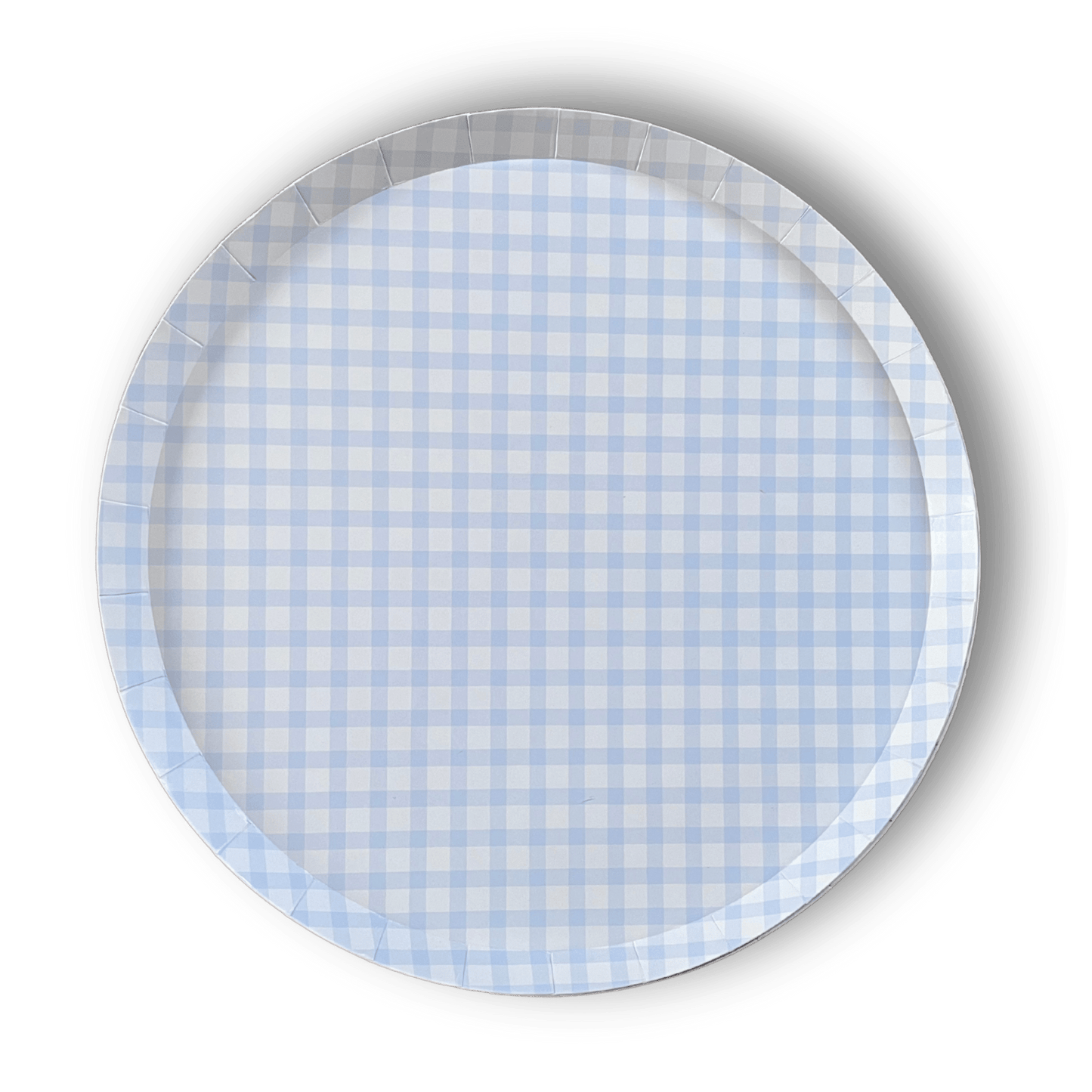 Premium Gingham Baby Blue Plate (12pcs)
