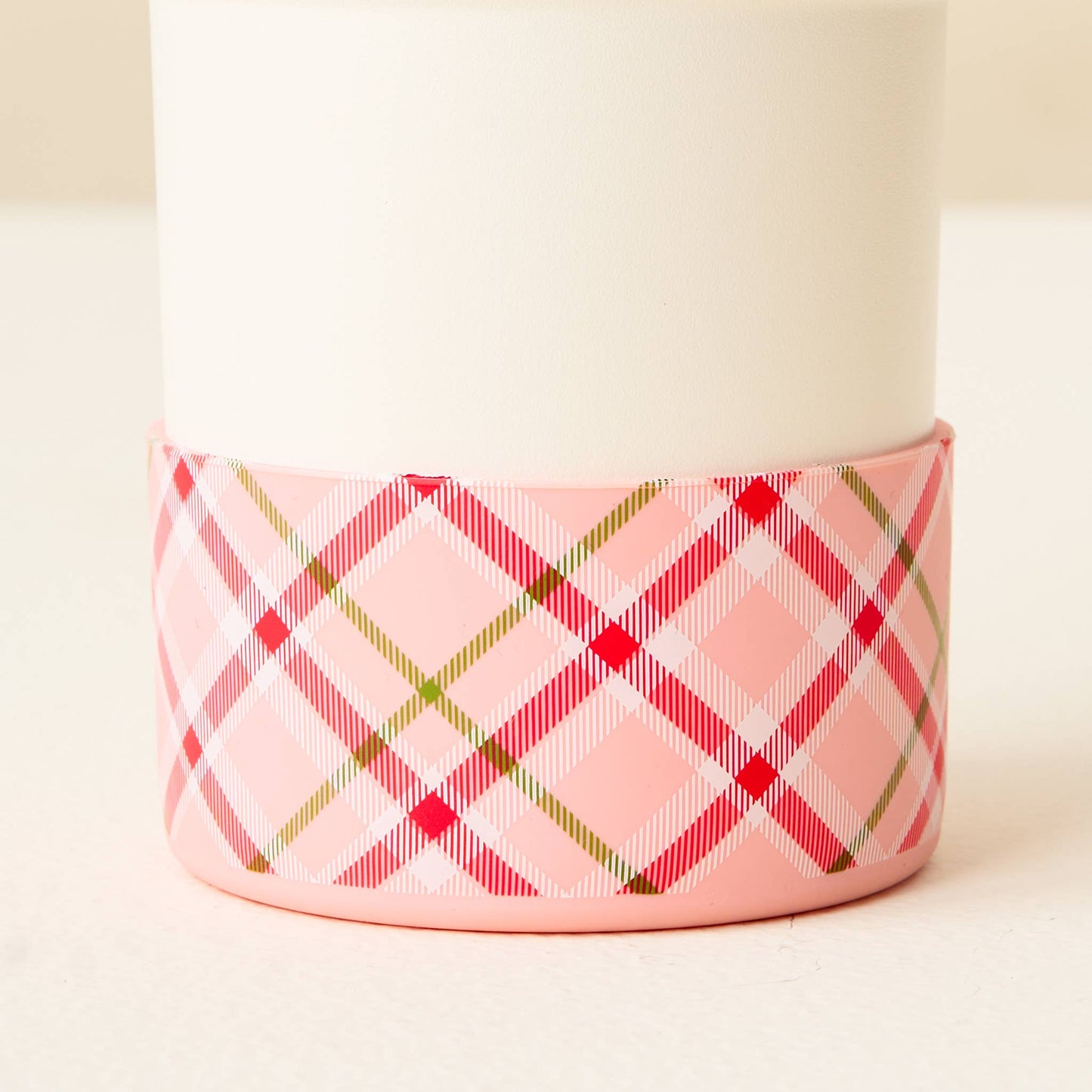 Tumbler Silicone Boot-Festive Plaid