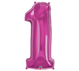 34” Number 1 (Pink)