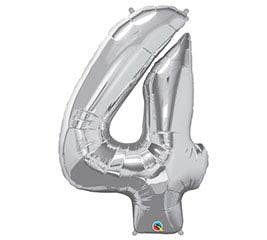 34” Number 4 (Silver