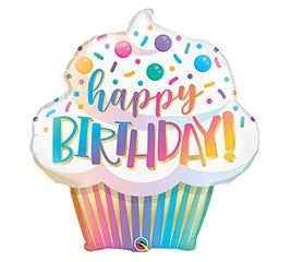 HBD Jumbo Color Cupcake