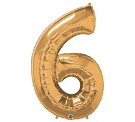 34” Number 6 (Gold