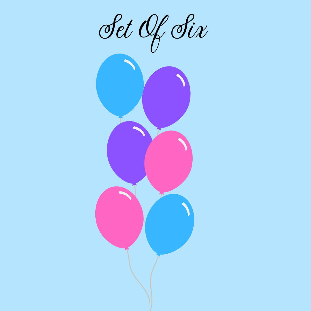 Set of Six Helium Bouquet
