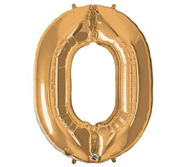 34” Number 0 (Gold)