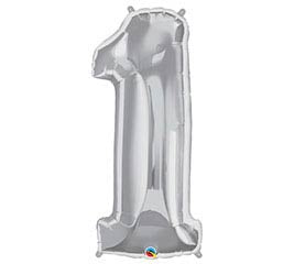 34” Number 1 (Silver)