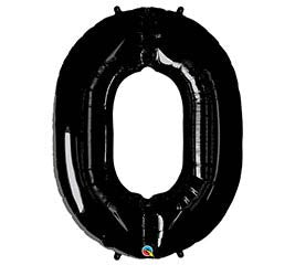 34” Number 0 (Black)