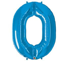 34” Number 0 (Blue)