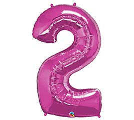 34” Number 2 (Pink)
