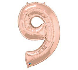 34” Number 9 (Rose Gold)