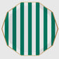 Emerald Green Stripe Plates