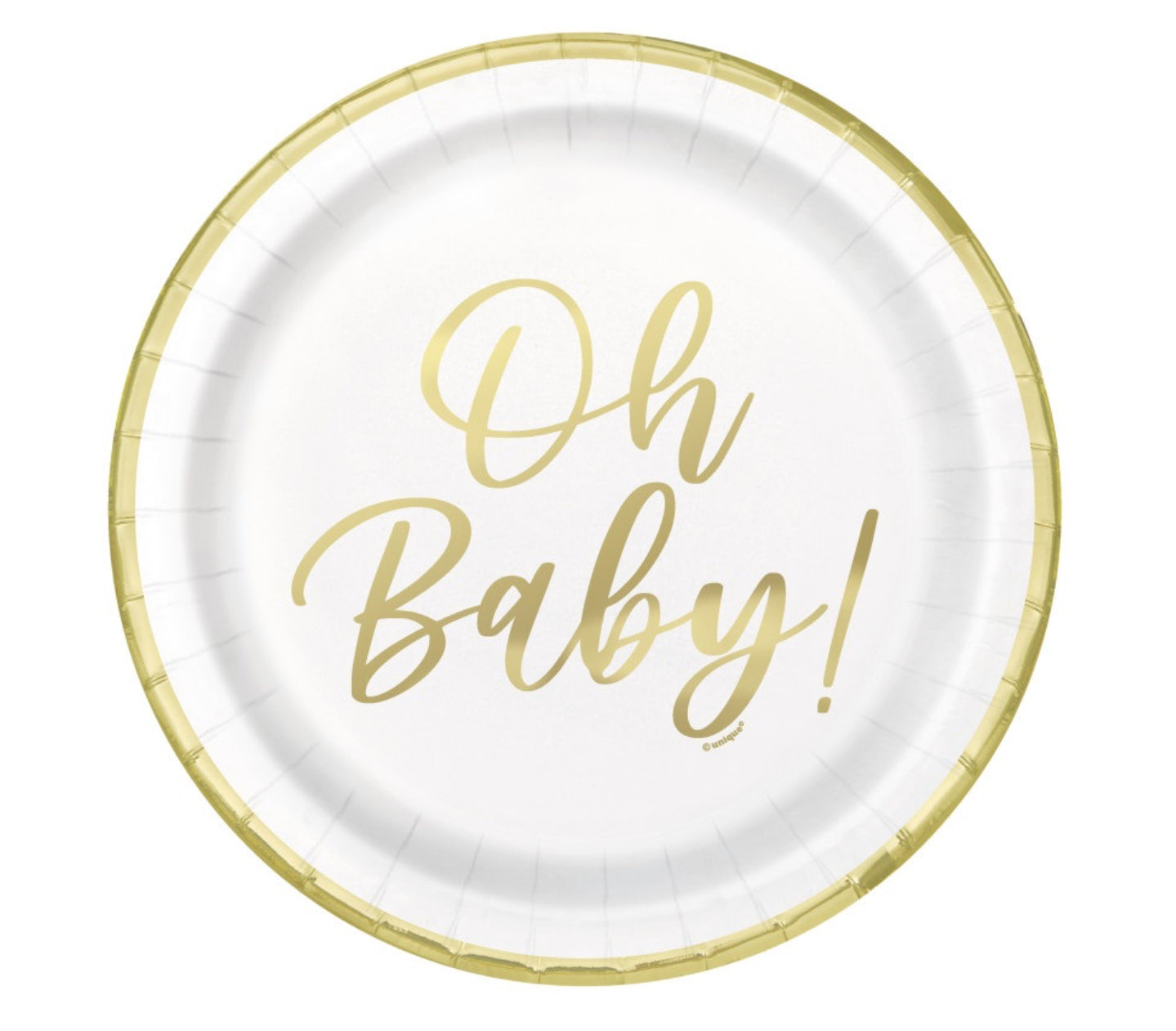 Oh Baby Gold Plates 9”