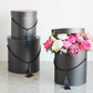 Pearly Round Flower Hat Gift Box with Tassel: Pink / Small