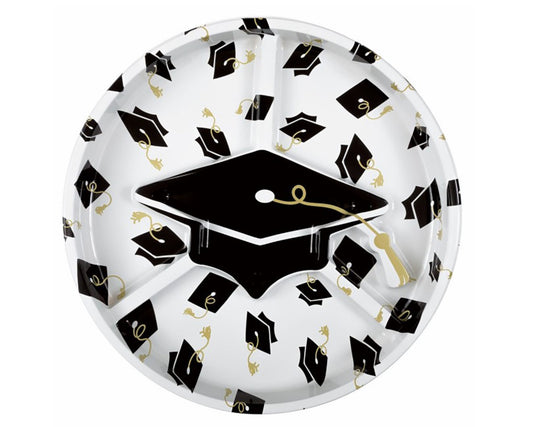 Party Grad Reusable Plastic Chip & Dip Platter