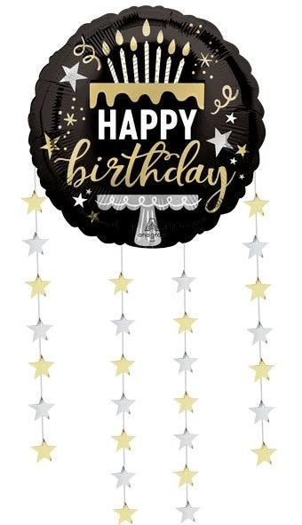 HBD Drop-a-line Foil Balloon 24in
