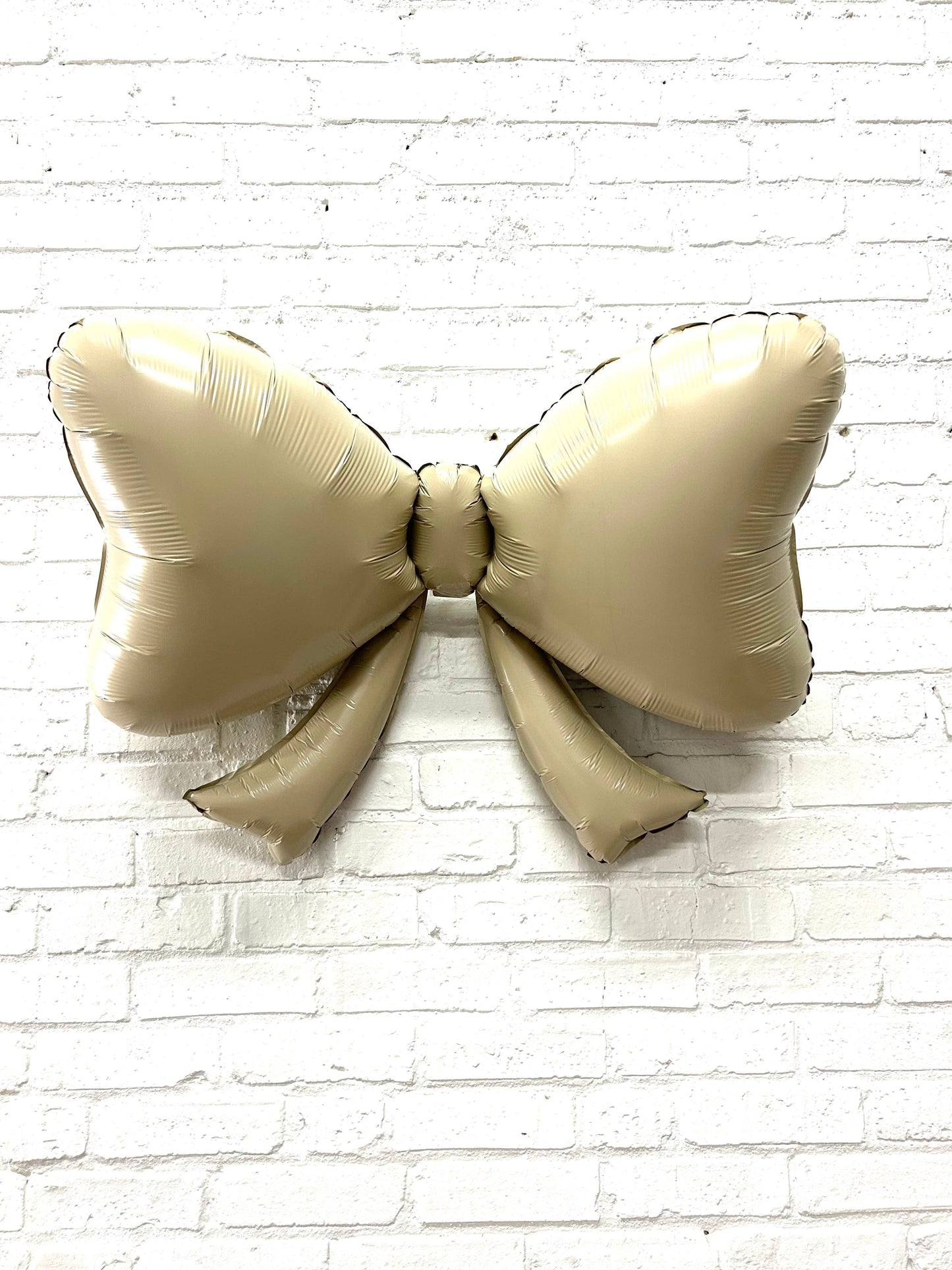 Cream Bow Balloon 40"