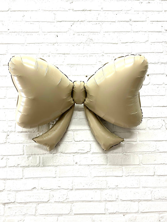 Cream Bow Balloon 40"