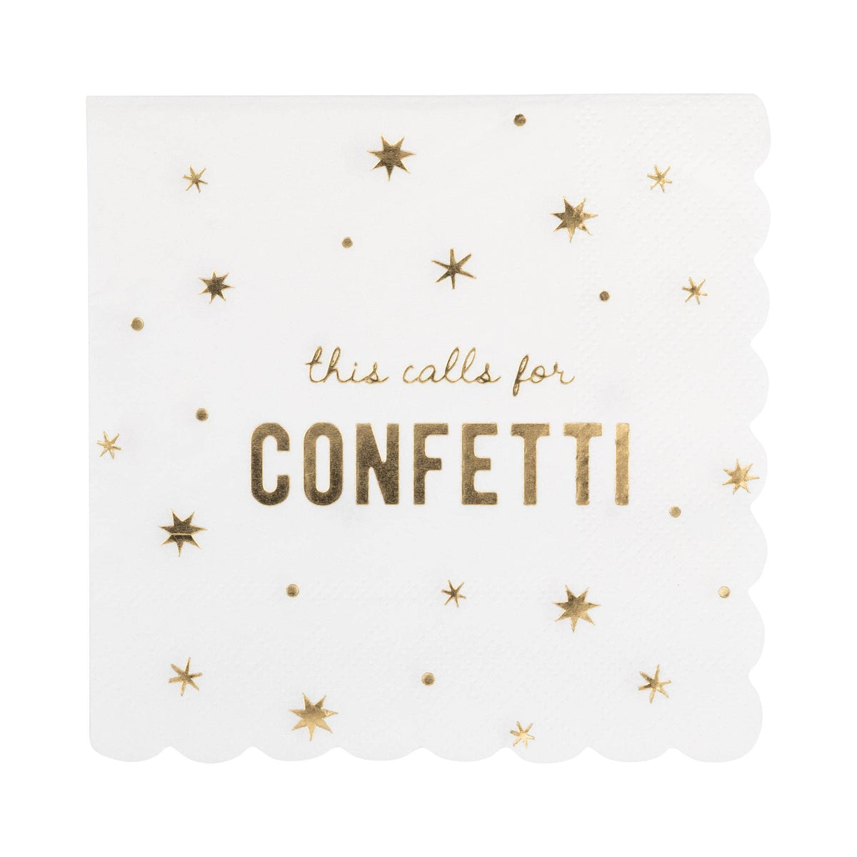 PLGLD30 - Calls for Confetti Cocktail Napkin