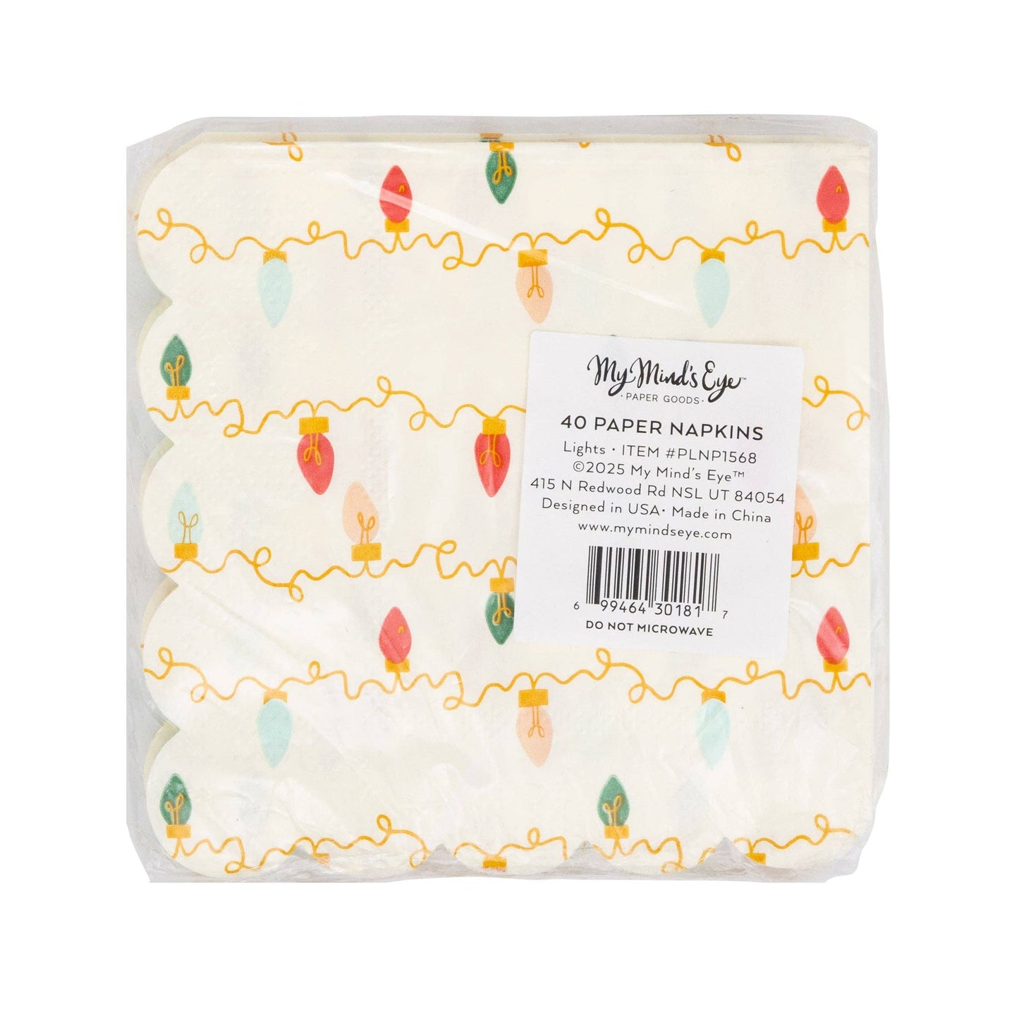 PLNP1568 - Christmas Lights Cocktail Napkin