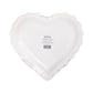 CLV1240 - Cream and Black Scalloped Heart Shaped Plate