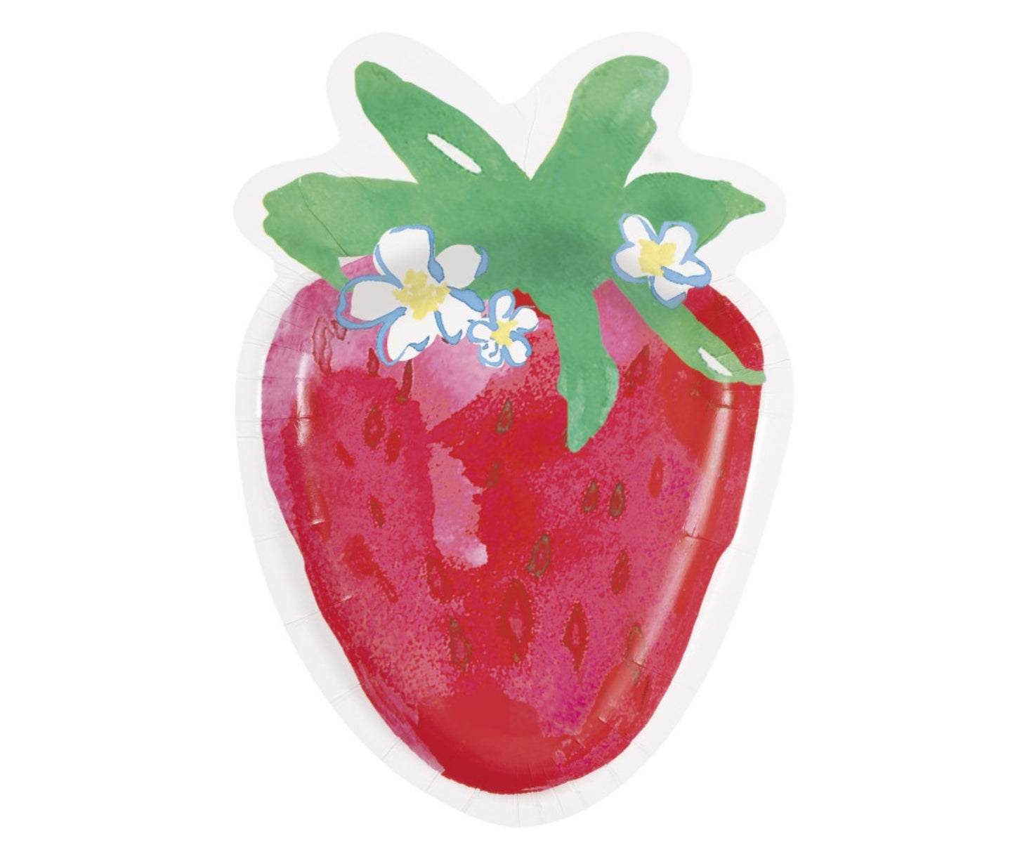 Sweet Strawberry Strawberry-Shaped 10" x 7" Plates 8ct