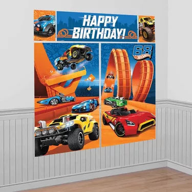 Hot wheels Backdrop with Props