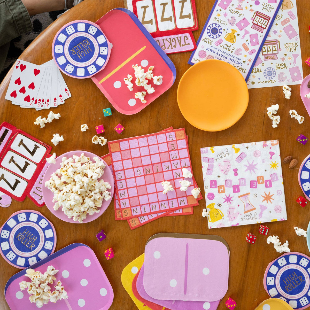 Game Night Pattern Dinner Plates