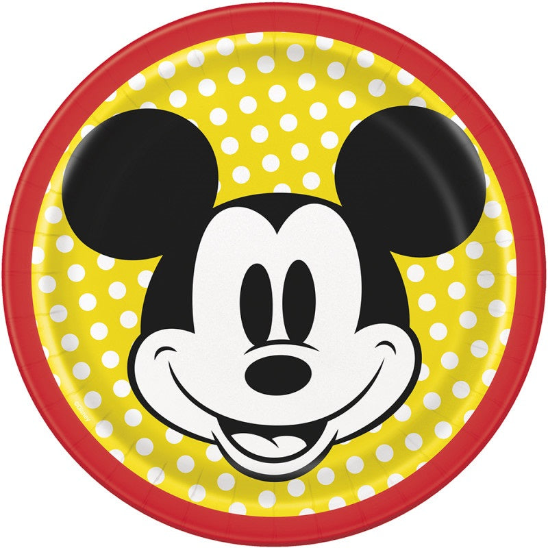 Mickey Mouse 7” Plates- 8ct