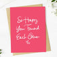 "So happy you found each other" Text Wedding Card