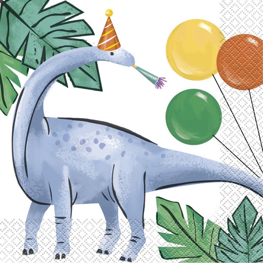 Partying Dinos Napkins- 16ct