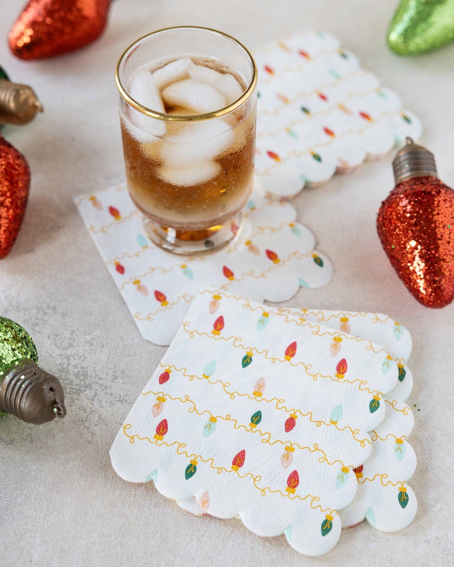 PLNP1568 - Christmas Lights Cocktail Napkin