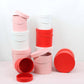 Simple Solid Color Round Hat Flower Box with Lid: Pink / Small