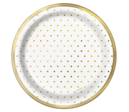 Elegant Gold Dots 7”