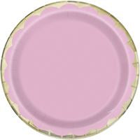 Pastel pink Scalloped 7” plate 10ct