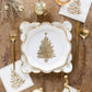 PLPL1674 - Gold Christmas Tree Paper Plate